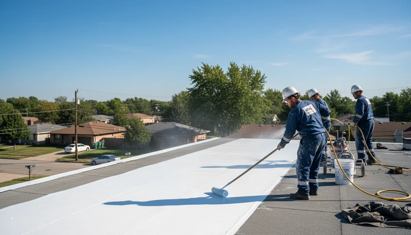 Commercial roof coating in Huntsville, IL near me